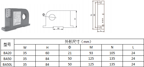 安科瑞ba20-ai交流电流传感器，量大从优示例图4